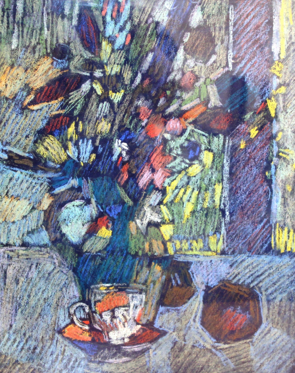Картина «Чайная чашечка». Бумага, пастель, рисунок. 31 х 25 см. Вологодская обл., г. Череповец. 1990 — 2000 гг. БОКМ-6803/9 Г-232.